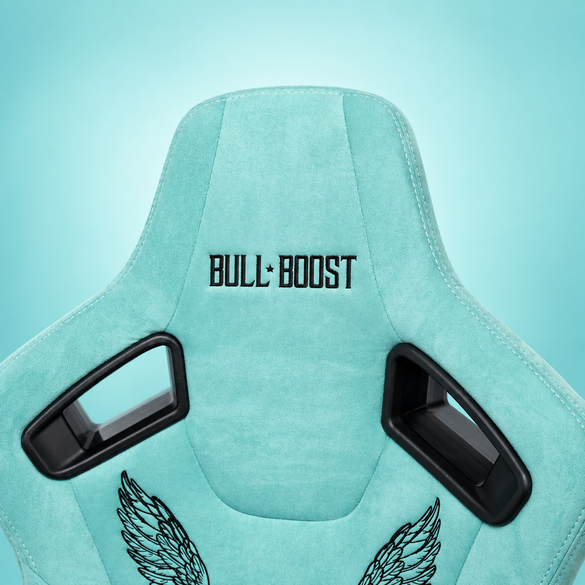 ZUES Collection Tiffany Blue Bull Boost Reclinable Adjustable Racing Bucket Seat