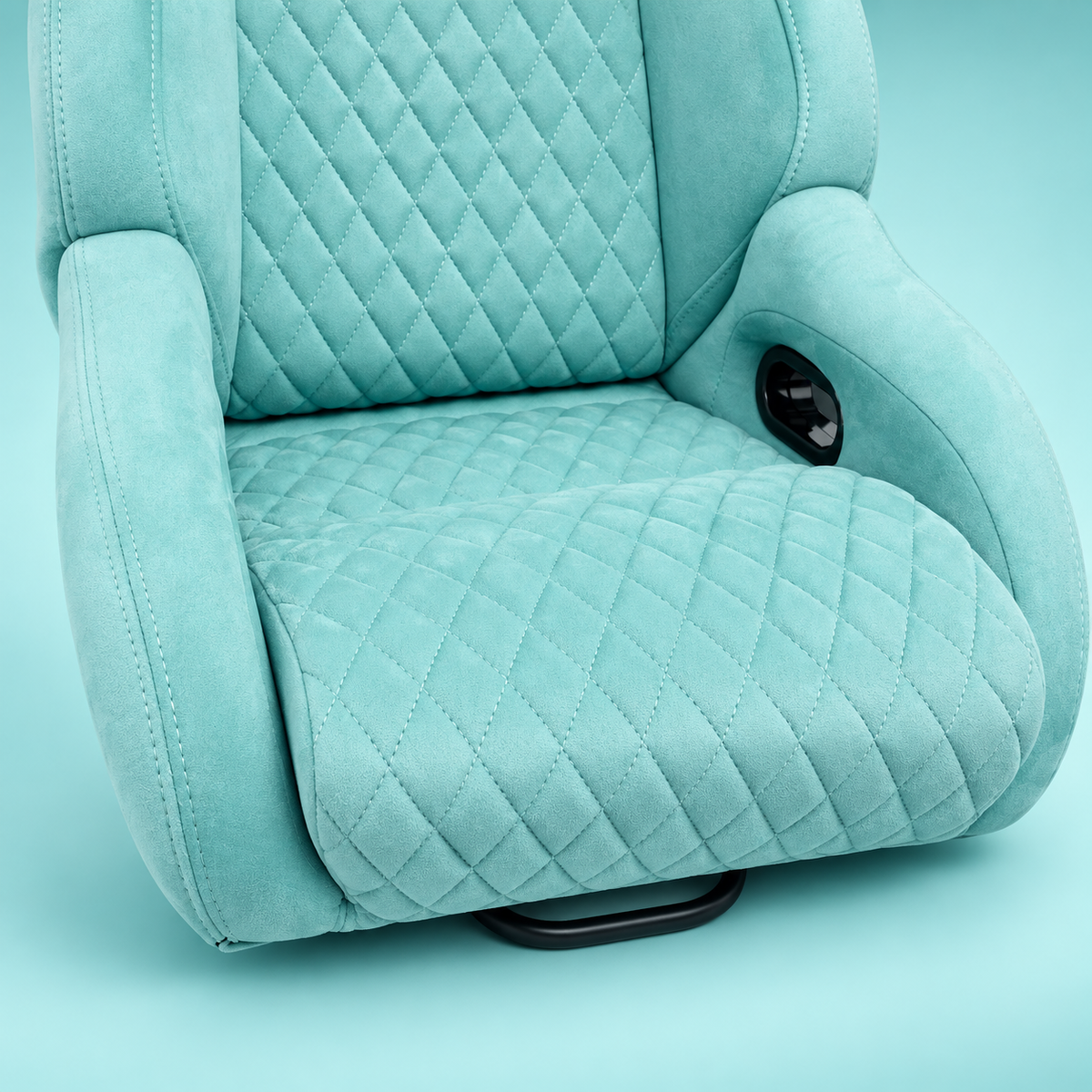 ZUES Collection Tiffany Blue Bull Boost Reclinable Adjustable Racing Bucket Seat