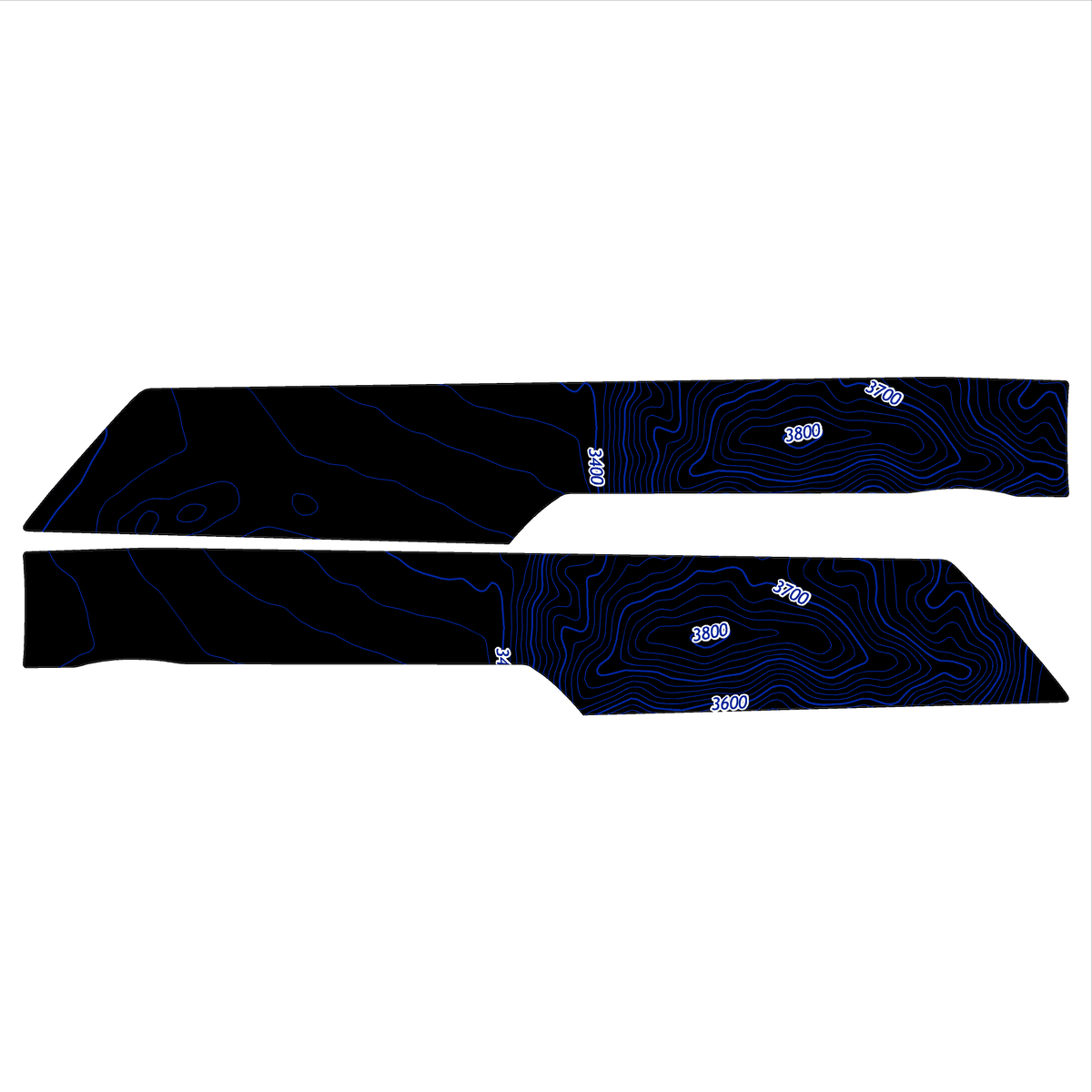 Topo Rear Interior Lower Door Card Insert Overlays (Printed Series) - 2021+ Bronco 4 Door