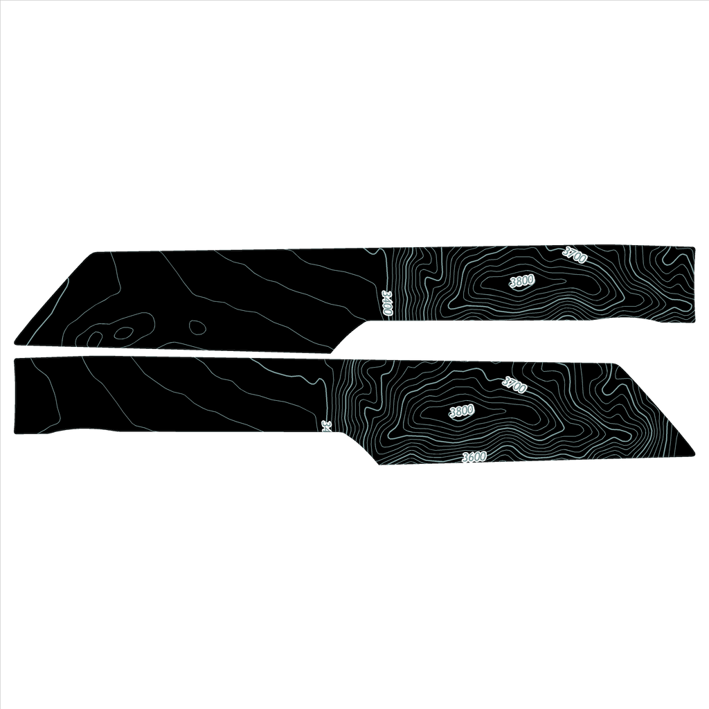 Topo Rear Interior Lower Door Card Insert Overlays (Printed Series) - 2021+ Bronco 4 Door