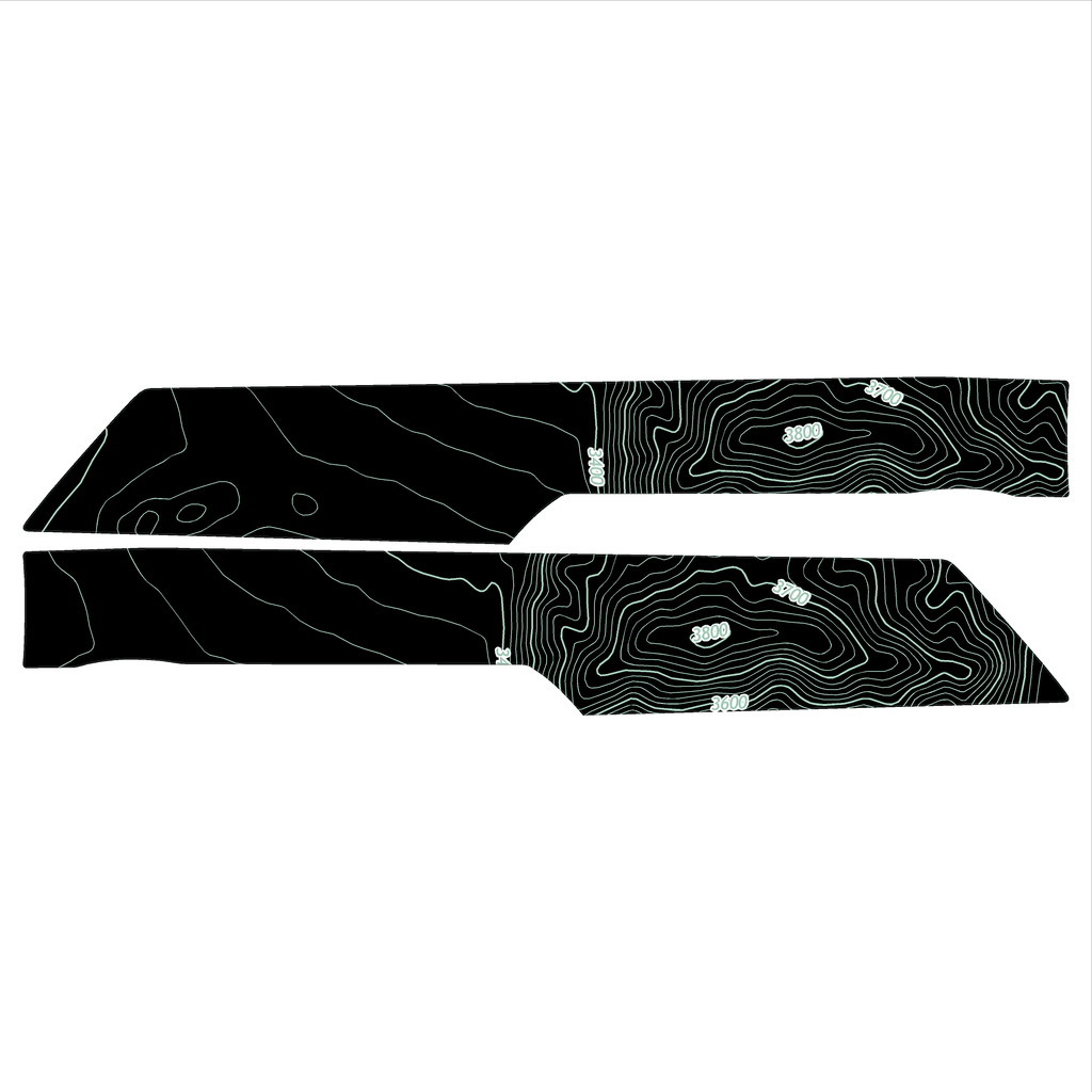 Topo Rear Interior Lower Door Card Insert Overlays (Printed Series) - 2021+ Bronco 4 Door