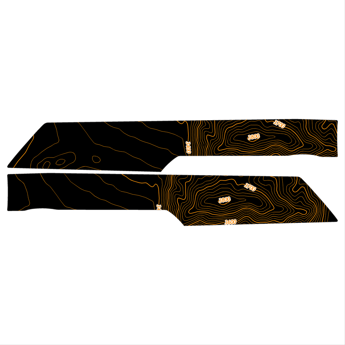 Topo Rear Interior Lower Door Card Insert Overlays (Printed Series) - 2021+ Bronco 4 Door