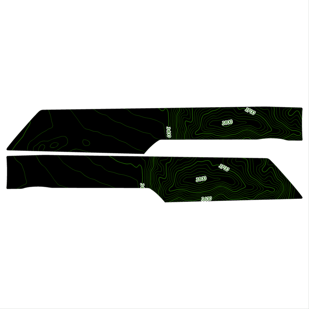 Topo Rear Interior Lower Door Card Insert Overlays (Printed Series) - 2021+ Bronco 4 Door