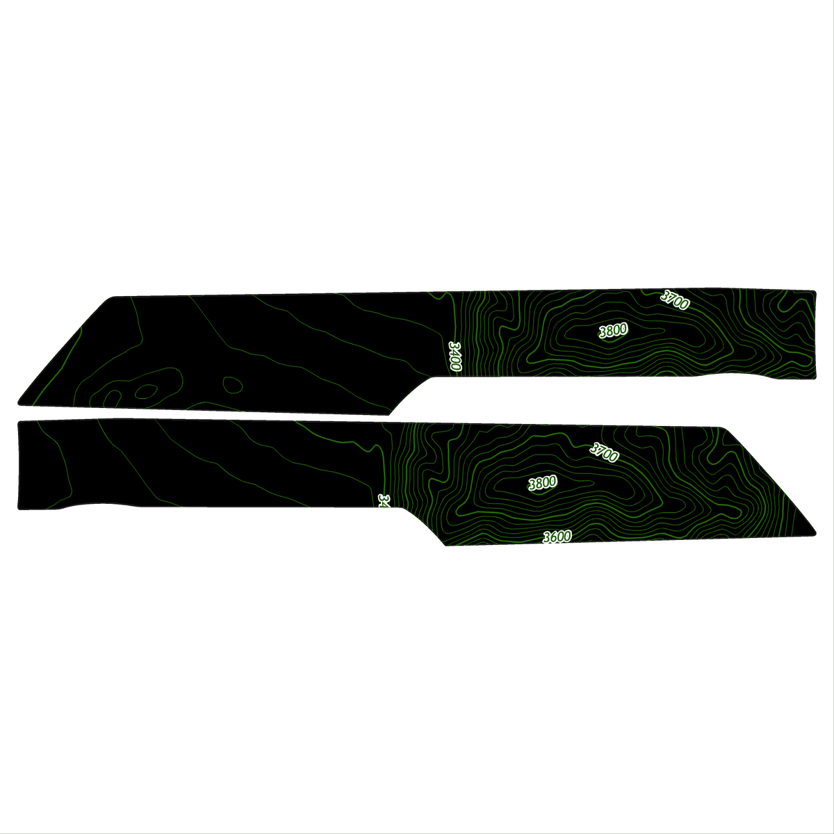 Topo Rear Interior Lower Door Card Insert Overlays (Printed Series) - 2021+ Bronco 4 Door