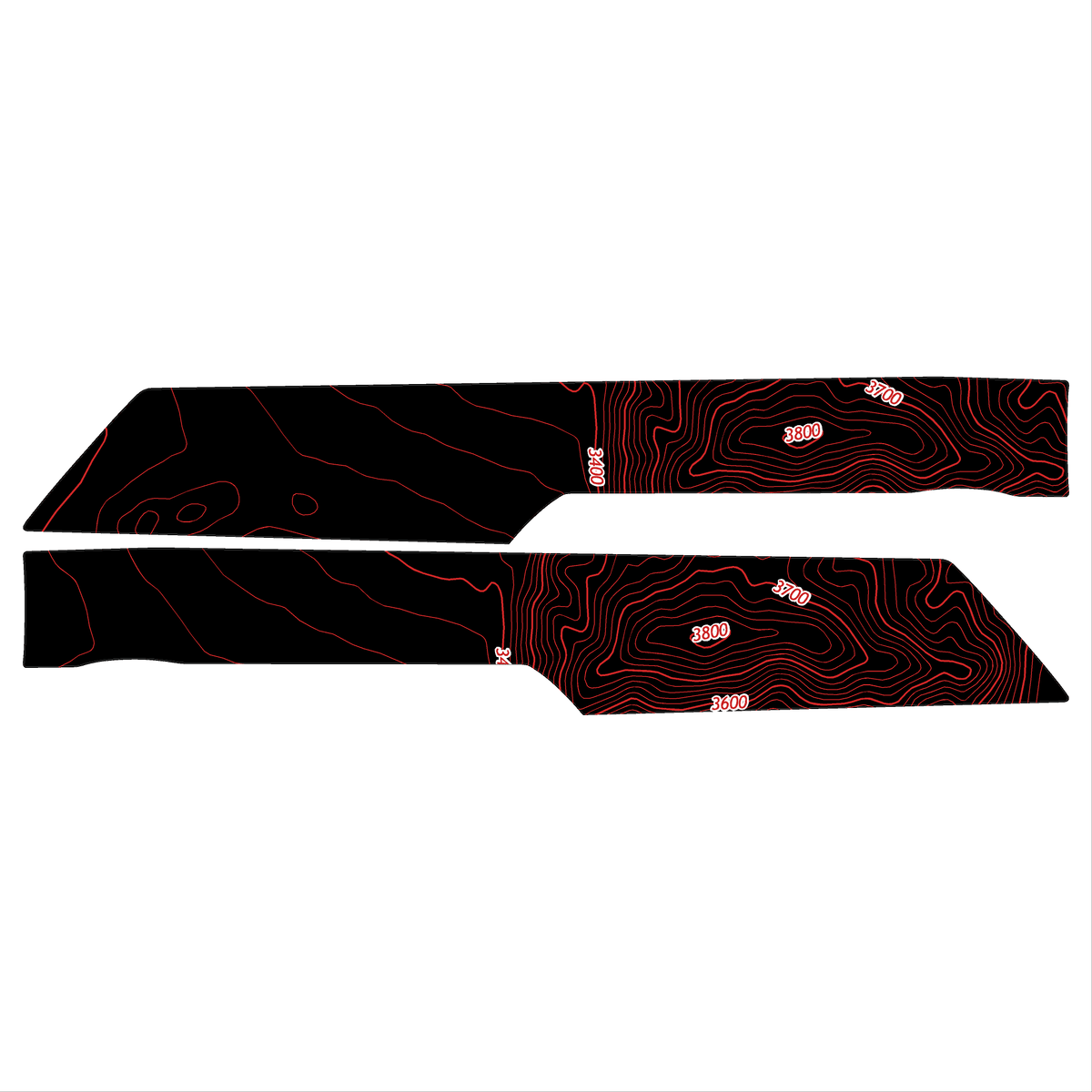 Topo Rear Interior Lower Door Card Insert Overlays (Printed Series) - 2021+ Bronco 4 Door