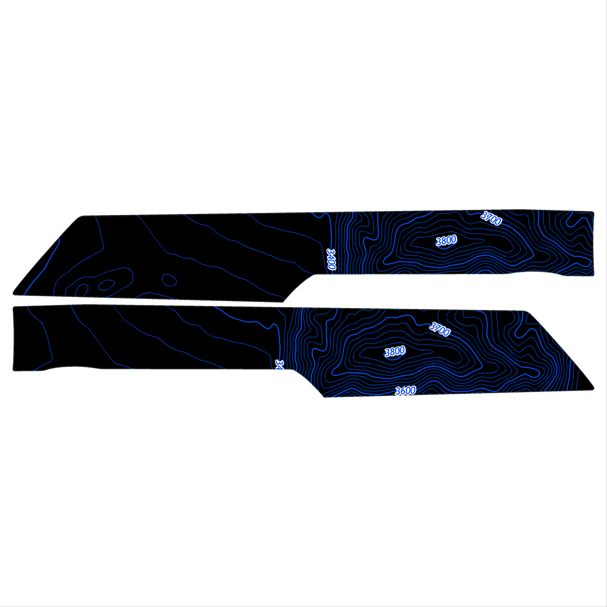 Topo Rear Interior Lower Door Card Insert Overlays (Printed Series) - 2021+ Bronco 4 Door