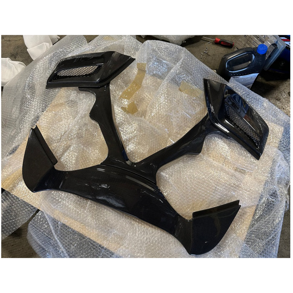 Carbon Fiber Rear Engine Bonnet Cover Window for Ferrari 488 Spyder