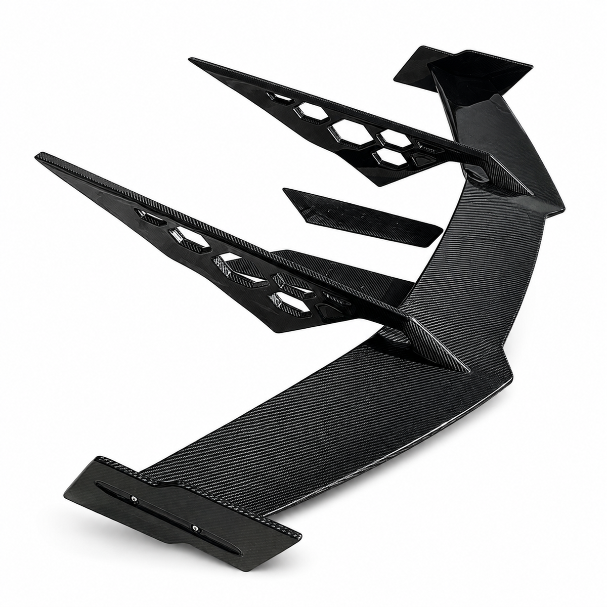 DF Upgrade Dry Carbon Fiber Engine Deck Rear Spoiler Wing Kit for Lamborghini Revuelto