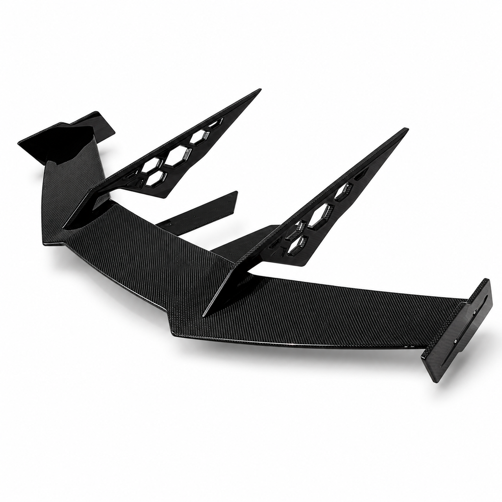 DF Upgrade Dry Carbon Fiber Engine Deck Rear Spoiler Wing Kit for Lamborghini Revuelto