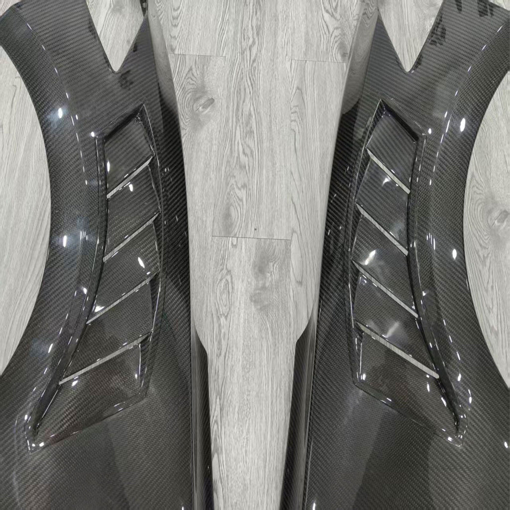 STG Style Dry Carbon Fiber Vented Front Fenders for Chevrolet Corvette C8 Stingray