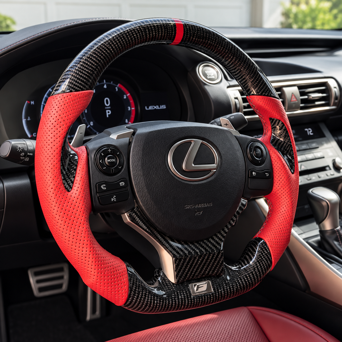 Full Custom Carbon Fiber Steering Wheel for Lexus IS RC